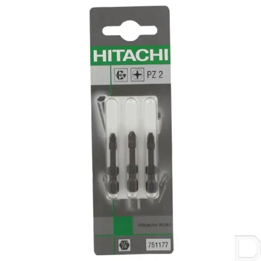 [751177] Schroefbit 1/4" 6-kant met Pozidriv PZ2 38mm lang kracht 3stuks 