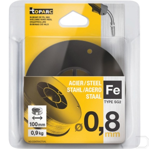[086609GYS] Lasdraad SG2 Ø0,8x100mm breed 0,9kg