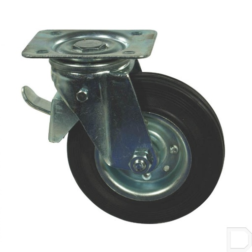 [WH600150] Zwenkwiel 150 mm met stop