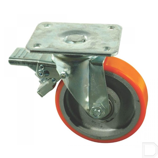 [WH.700P.100] Zwenkwiel 100mm met stop 