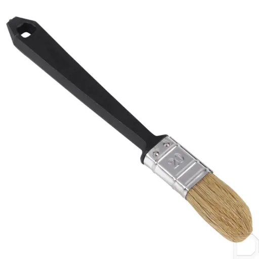 [PP17520] Platte kwast wegwerp wit varkenshaar 20 mm 