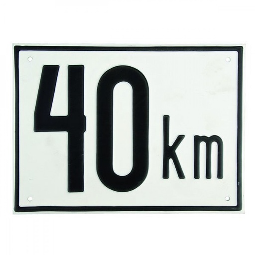 [BL40A] Aanduidingsbord metaal 40km/h 200 x 150 mm