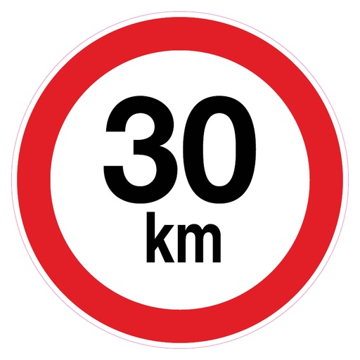 [BF30S] Aanduidingsbord sticker Ø200mm 30km/h