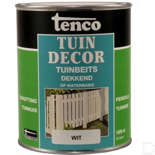 [PAB076510] Tuinbeits dekkend wit 1L