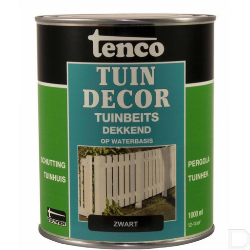 [PAB077010] Tuinbeits dekkend zwart 1L