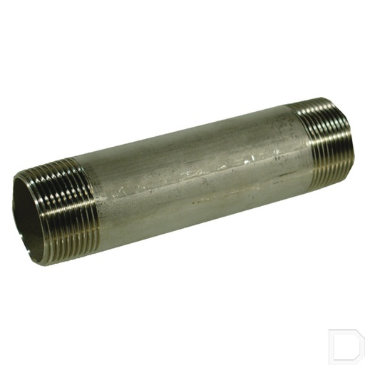 [FG23180RVS] Pijpnippel 1" x 80mm nr.23 RVS