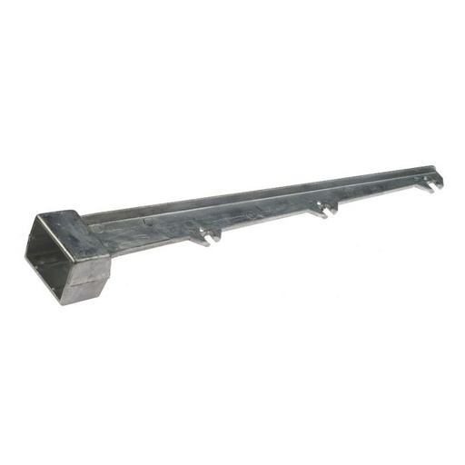 [134109] Alu-puntdraadkop koker 40 x 60 mm 3-draads recht RAL 6009