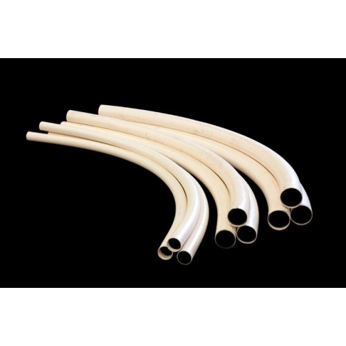 [SPI 090 ZE 0045] Spiraalbocht Ø 90 mm 45° booglengte 150 cm dubbelwandig (excl. binnenspiraal en klembus)