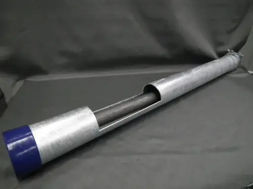 [SPI 0090 LA 0107] Silo inloopbuis Ø 90 mm met aanname-as met lagering en afdichting